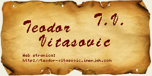 Teodor Vitasović vizit kartica